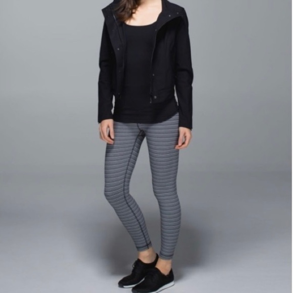 Lululemon High Times Pant Leggings‎ Textured Stripe Black Deep Coal - Picture 3 of 13